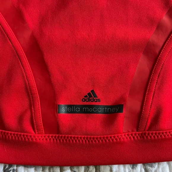 Adidas • Stella McCartney Racerback Athletic Tank Tank in Red • 32/XS - Picture 3 of 7
